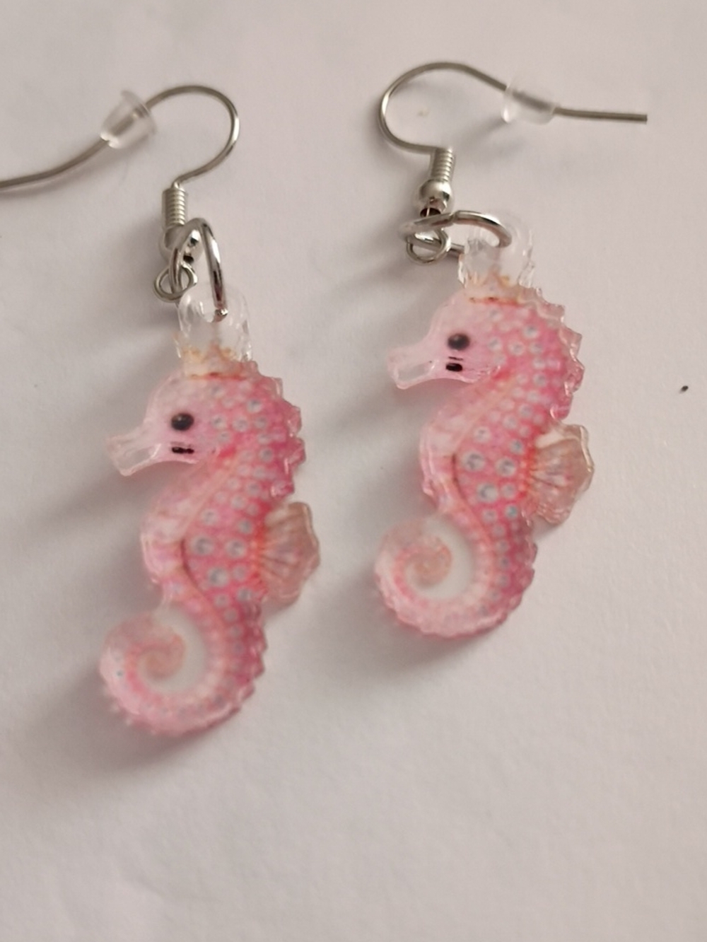 Pink Seahorse Dangle Earrings - Unbranded